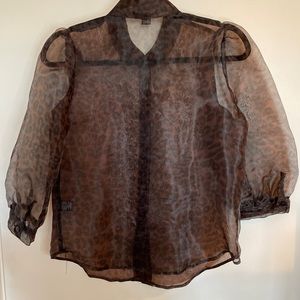 Forever 21 Animal Print Sheer Sm
